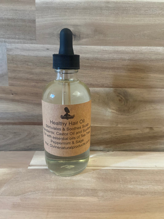 Herbal Nourish Castor Oil Blend – Hair Growth + Scalp Restore Oil by Divine Natural